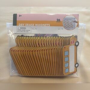 NEW Target Dry Erase Magnet School Bus Back to School 26 Count Student Names